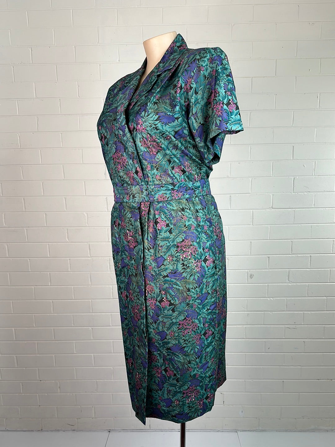 No label | vintage 80's | dress | size 18 | midi length