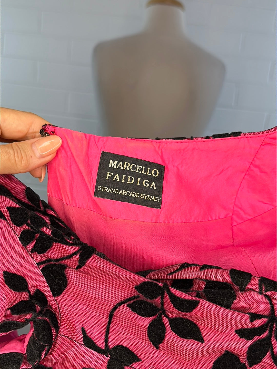 Marcello Faidiga | Vintage 80's | dress | size 10 | knee length | 100% silk