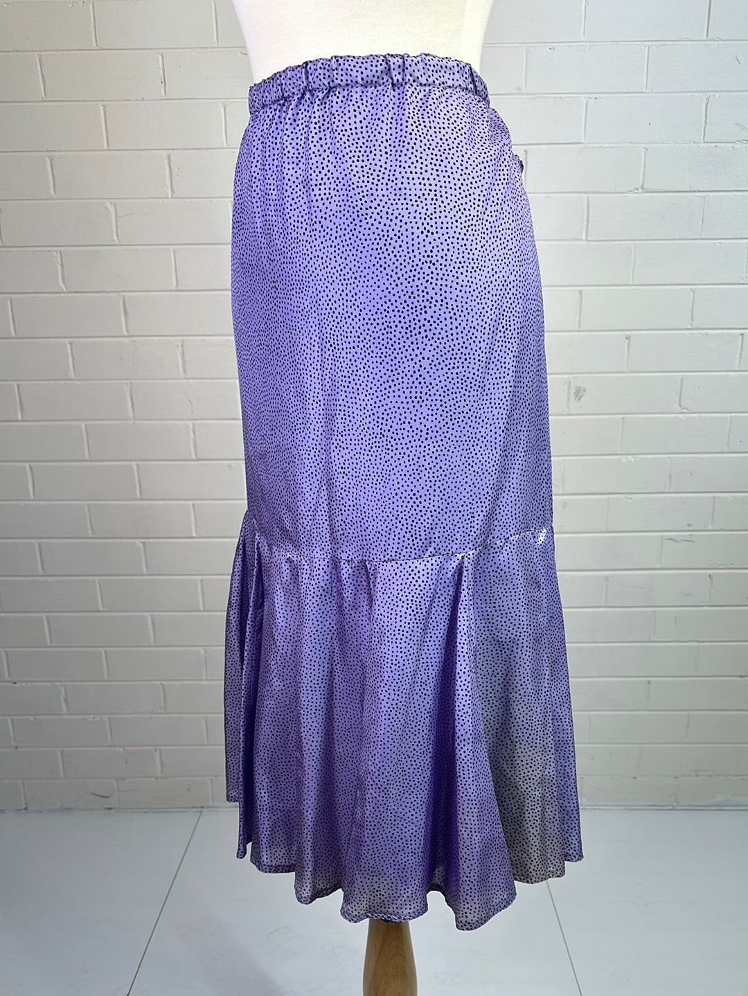 Robin Ross | vintage 80's | skirt |size 12 | midi length | 100% silk