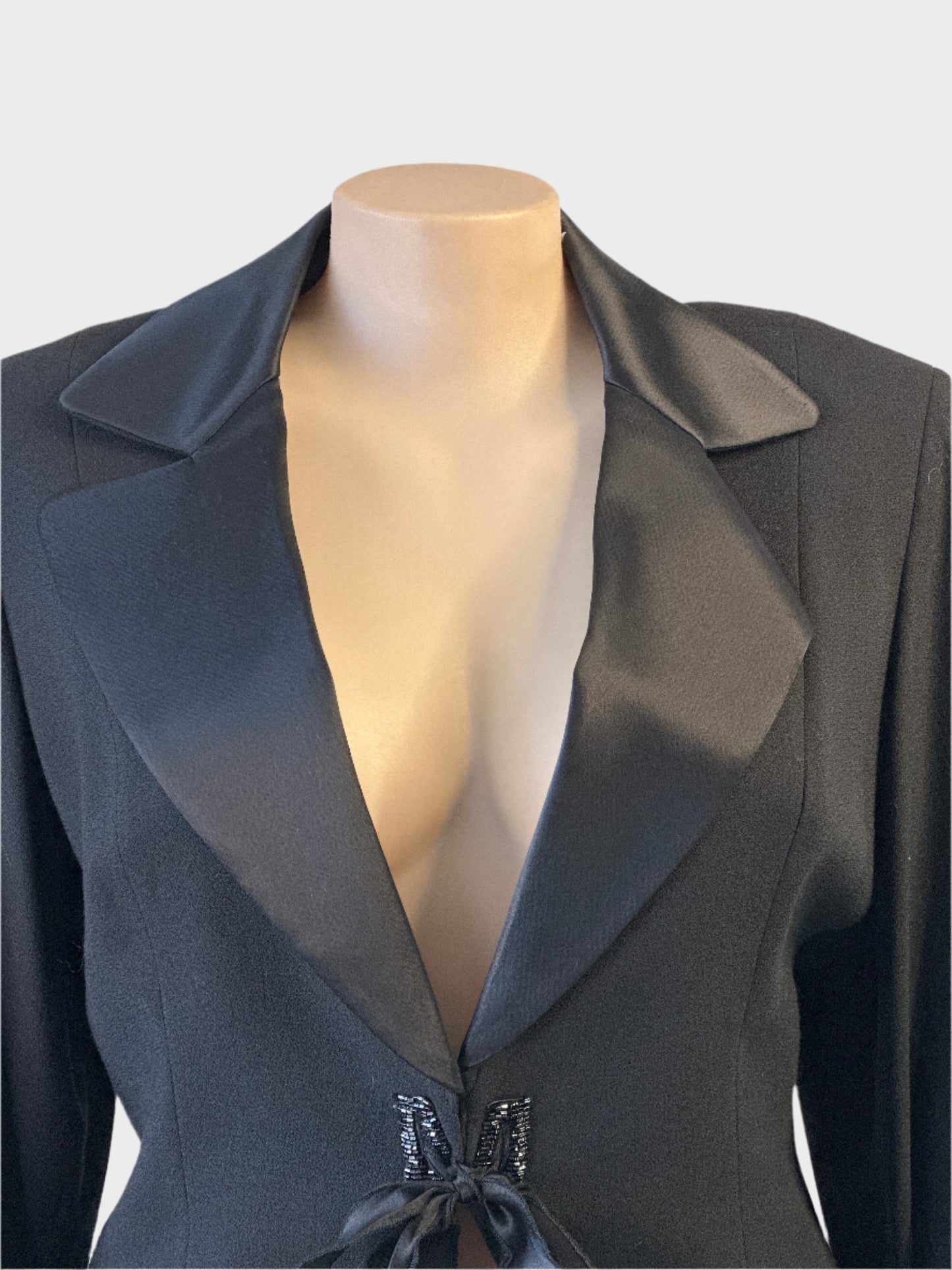 Anthea Crawford | jacket | size 18 | tie front | 100% wool | made in Australia