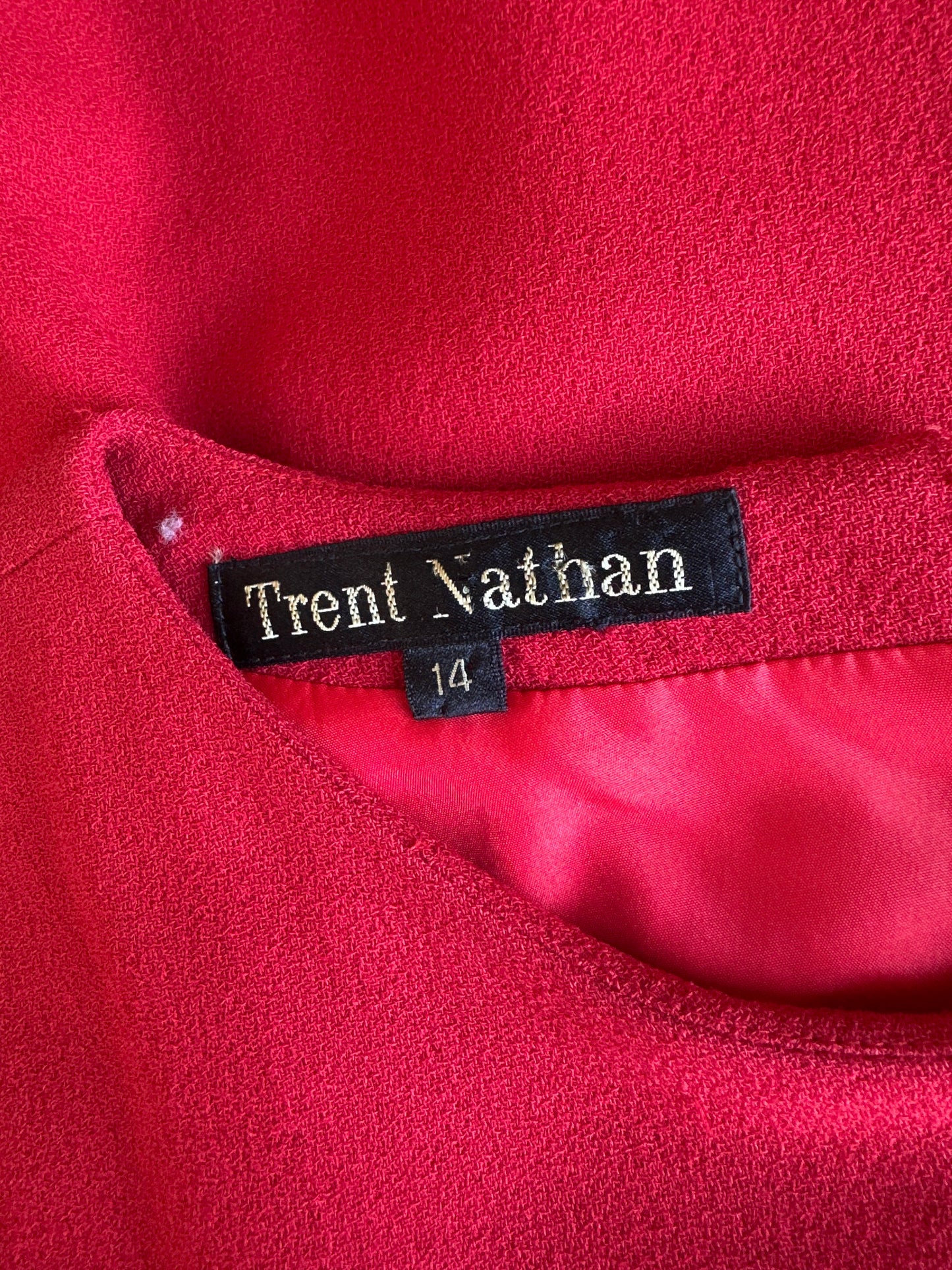 Trent Nathan | vintage 80's | dress | size 14 | knee length | 100% wool