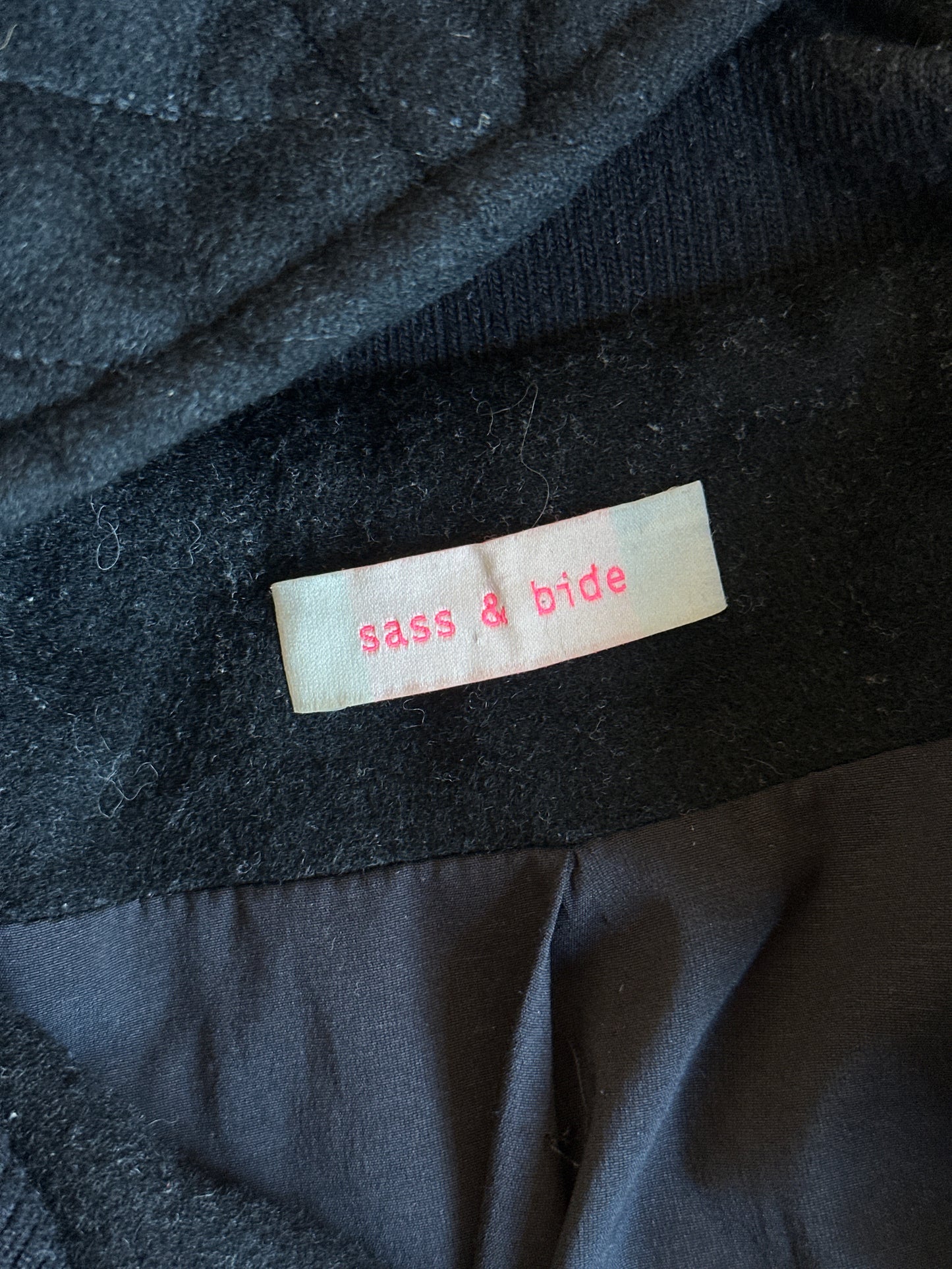 sass & bide | jacket | size 10 | zip front | 100% wool