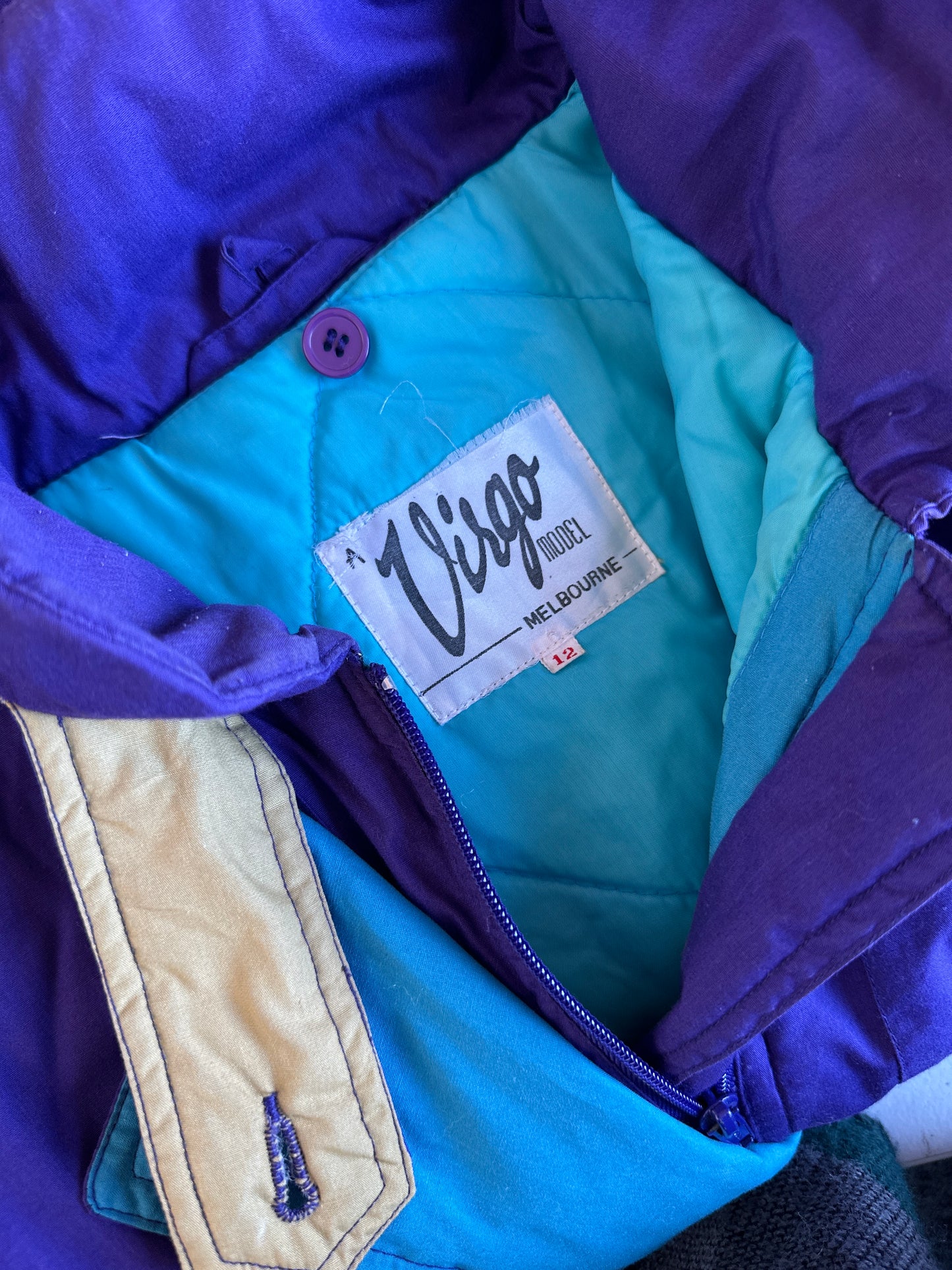 Virgo Model Melbourne | vintage 80's | coat | size 12 | zip front