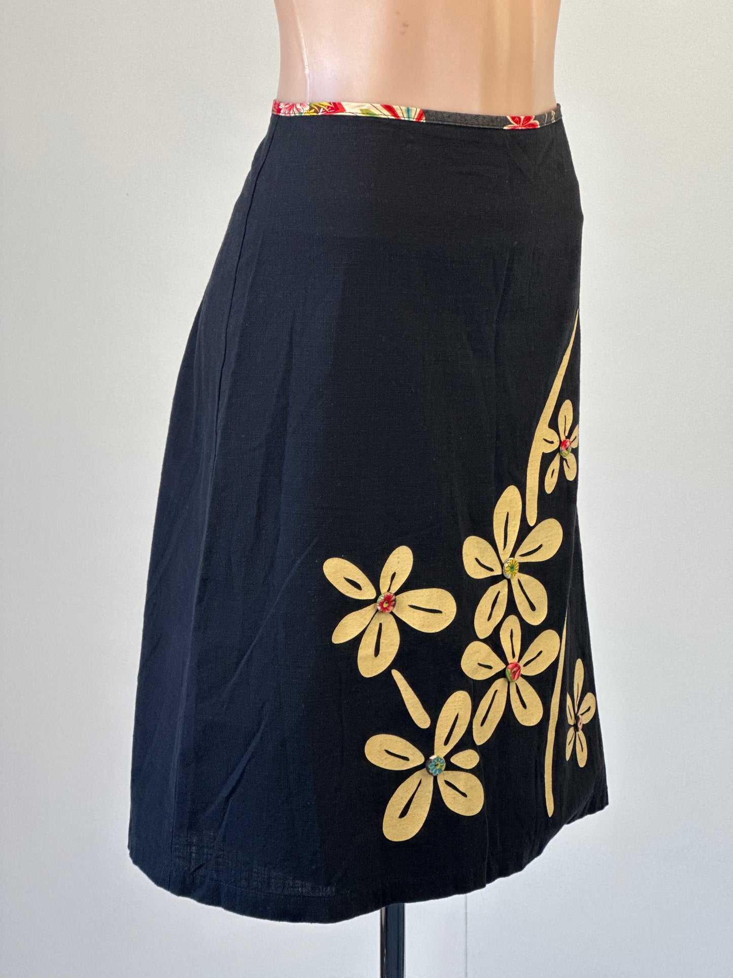MAIOCCHI | vintage 90's | skirt | size 10 | knee length | 100% cotton