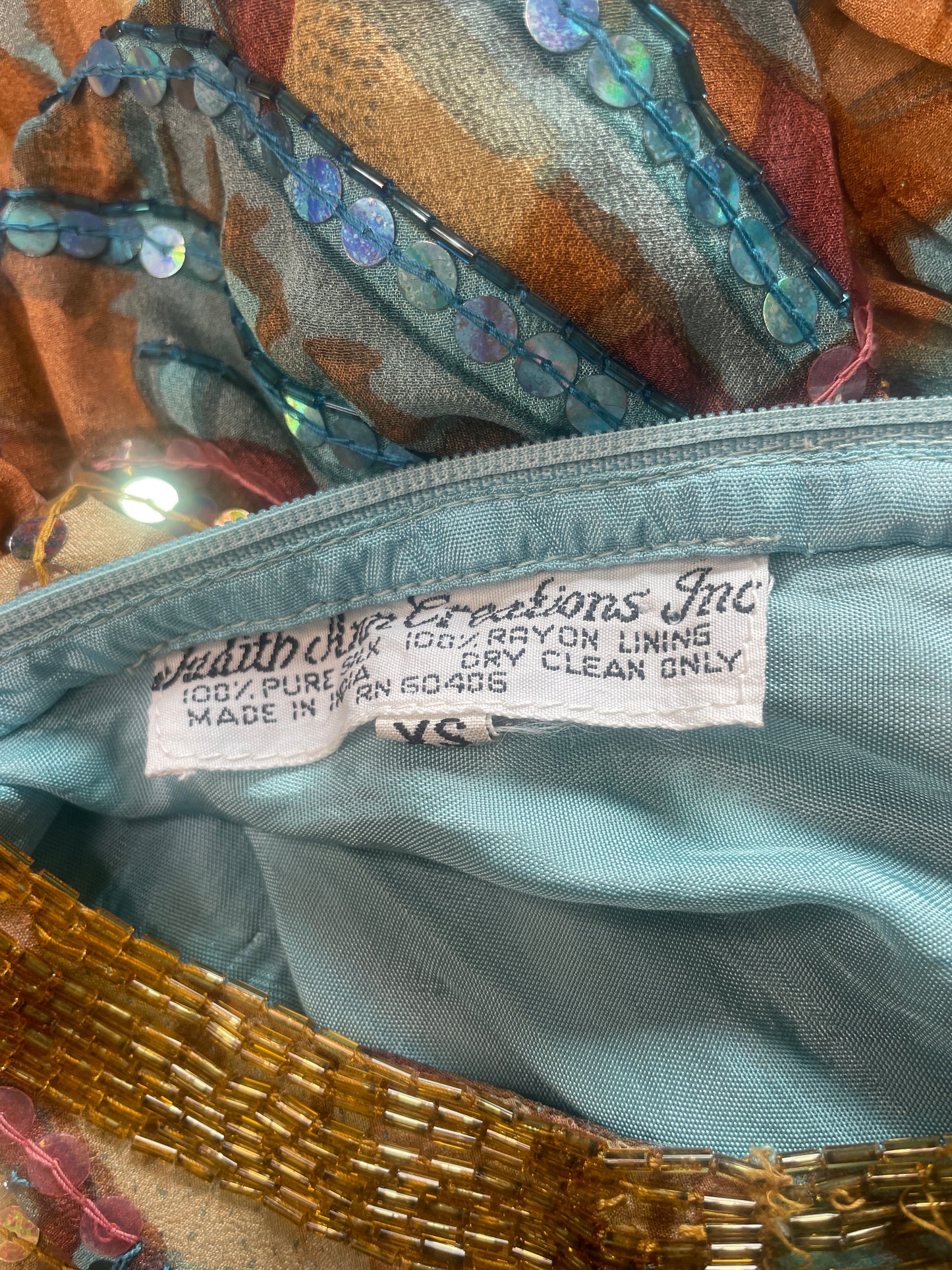 Judith Ann Creations | New York | vintage 80's | dress | size 8 | knee length | 100% silk