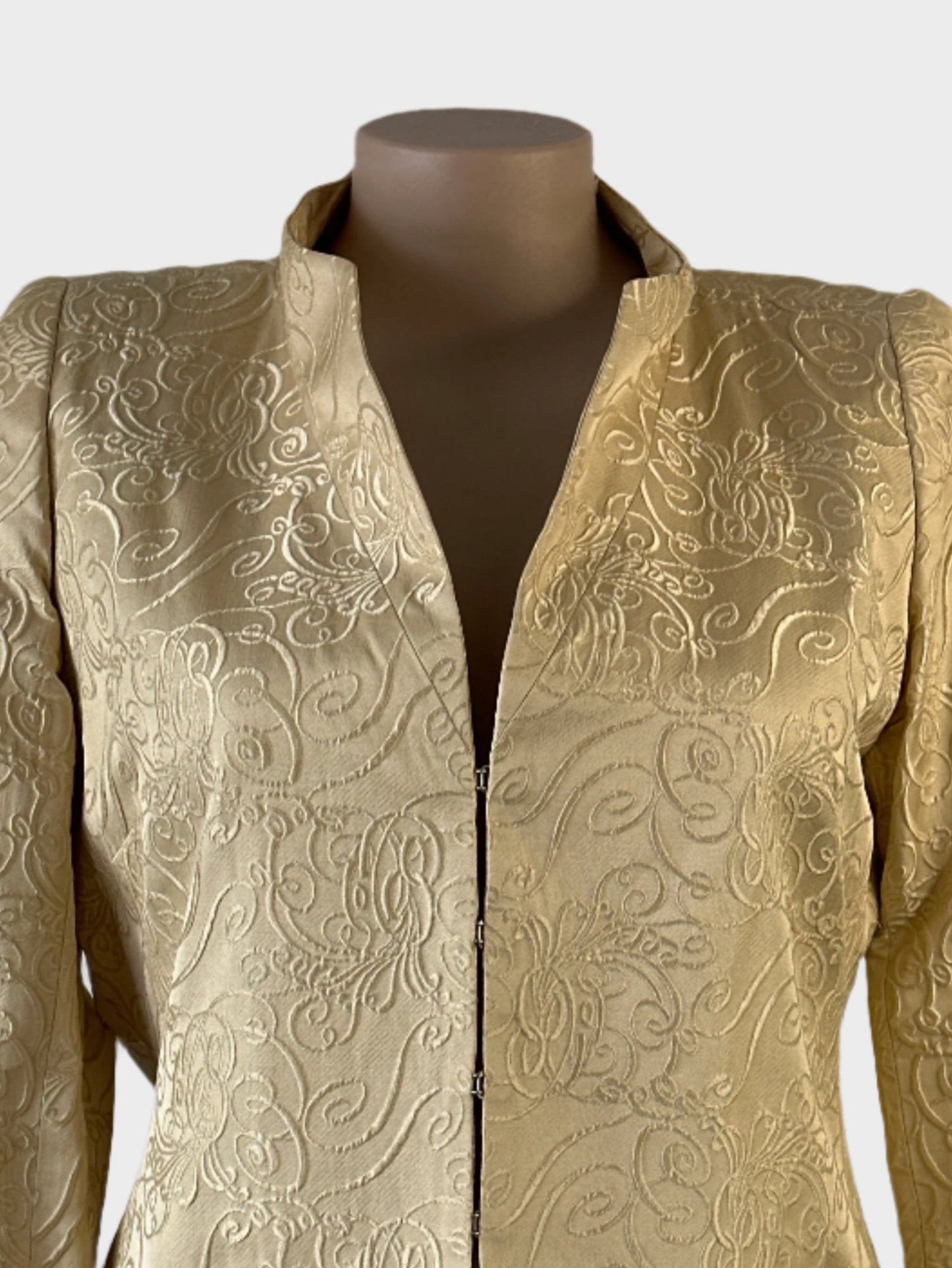 Blooms | vintage 90's jacket | size 16 | open front | 100% silk | made in Australia