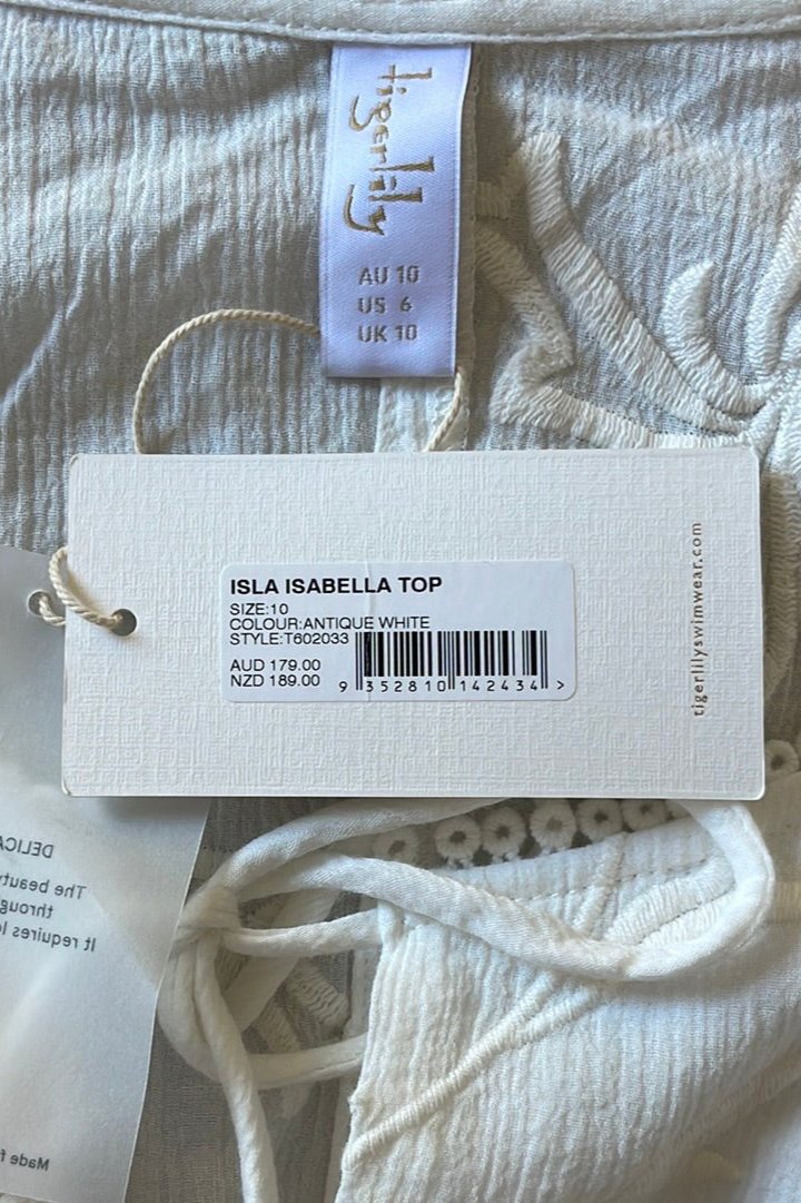 Tigerlily | top | size 10 | three quarter sleeve | 100% cotton | new with tags