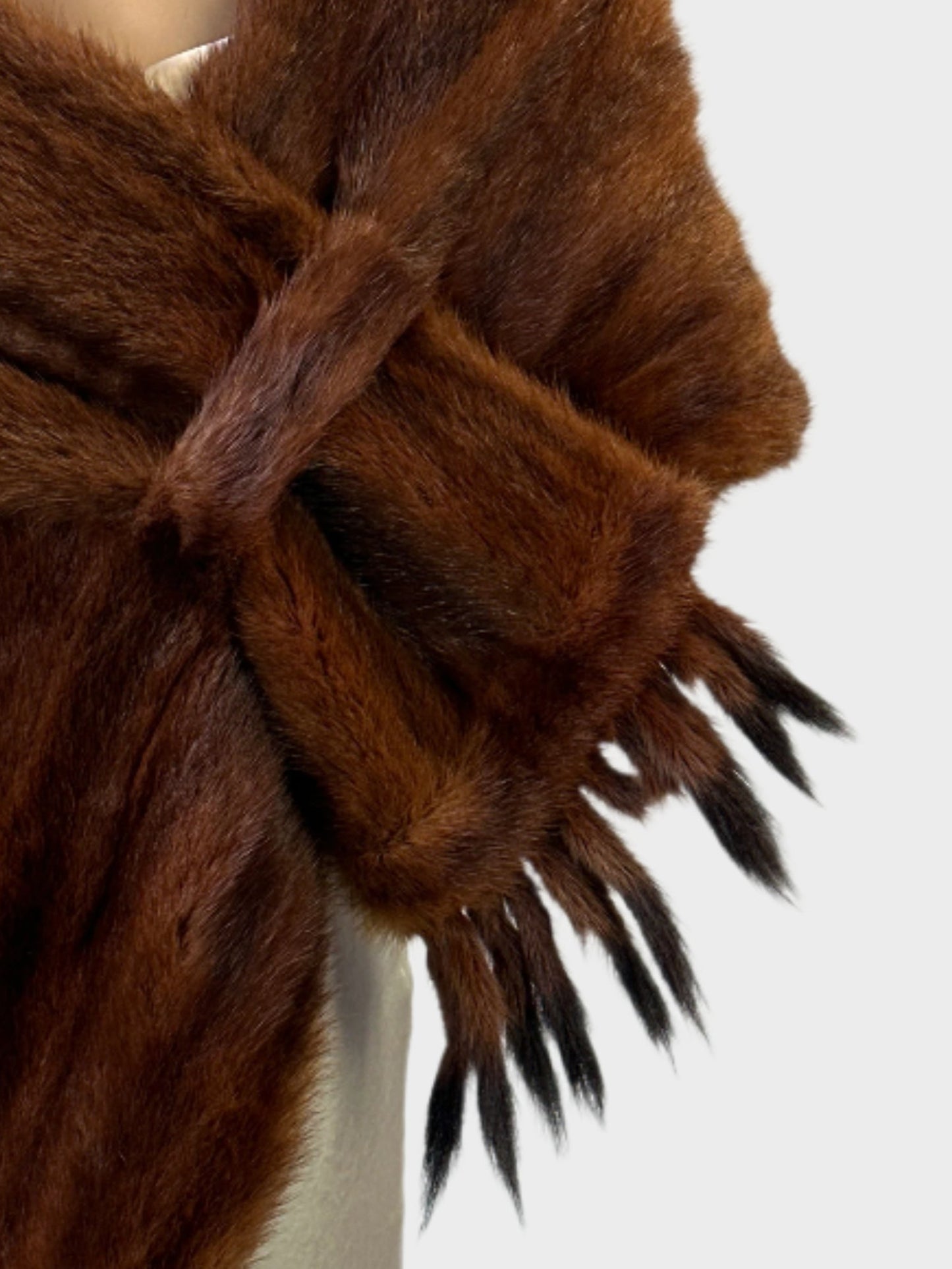 No label | vintage 30's | fur stole | one size | wrap front