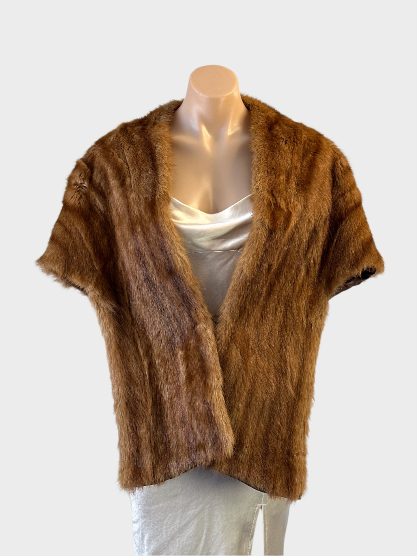 Vintage 60’s fur stole with sculpted shoulders and concealed fastener for formal or evening wear