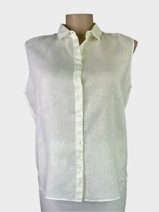 Uniqlo | shirt | size 16 | sleeveless | 100% linen