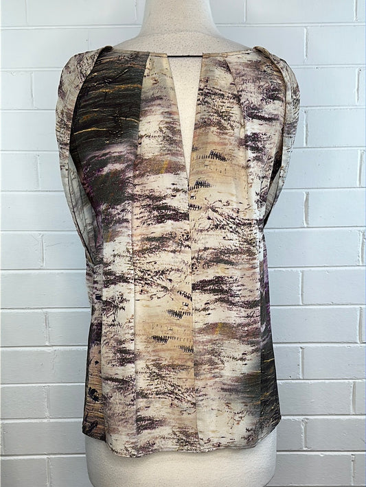 Willow | top | size 6 | sleeveless | 100% silk