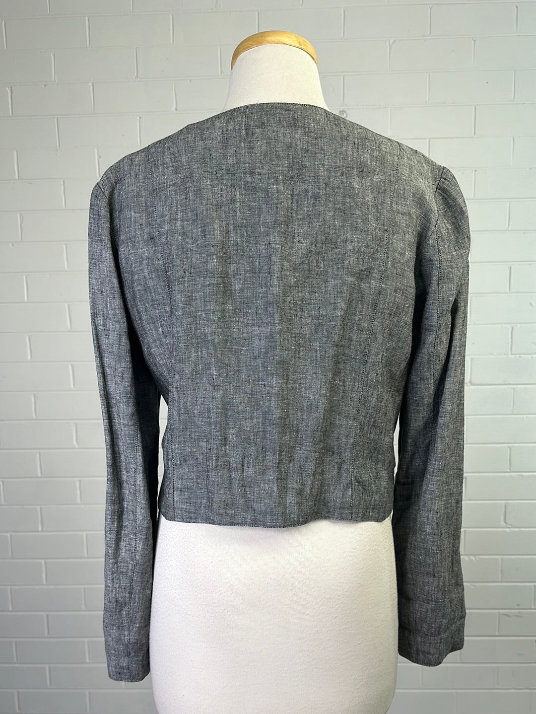 sass & bide | jacket | size 10 | double breasted | 100% linen