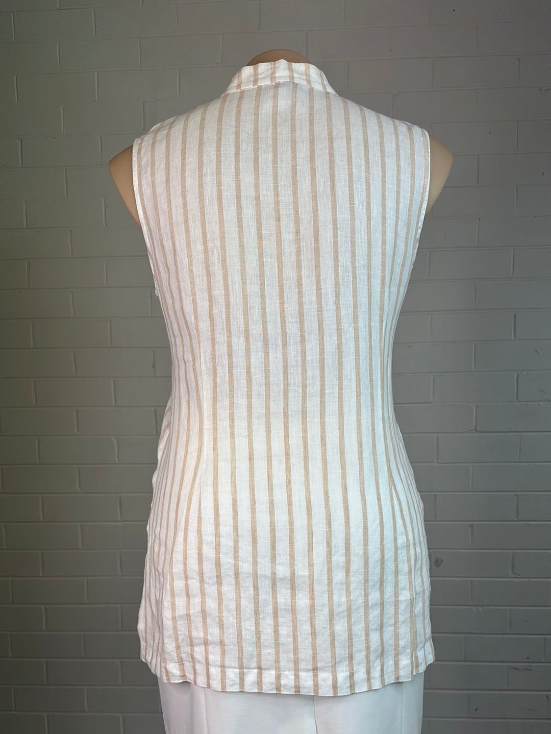 Resort Report | shirt | size 14 | sleeveless | 100% linen