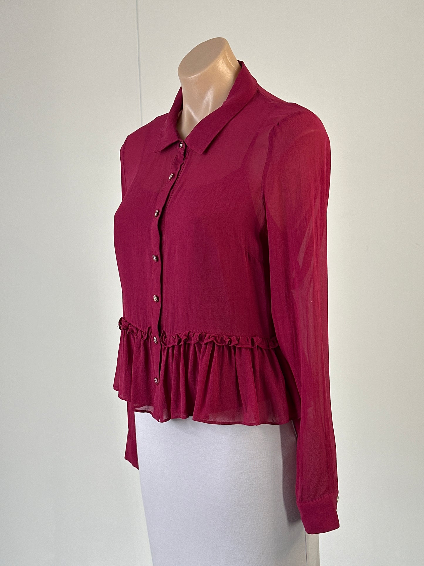 Alannah Hill | shirt | size 10 | long sleeve | 100% silk