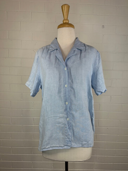 Ignazia | shirt | size 12 | short sleeve | 100% linen