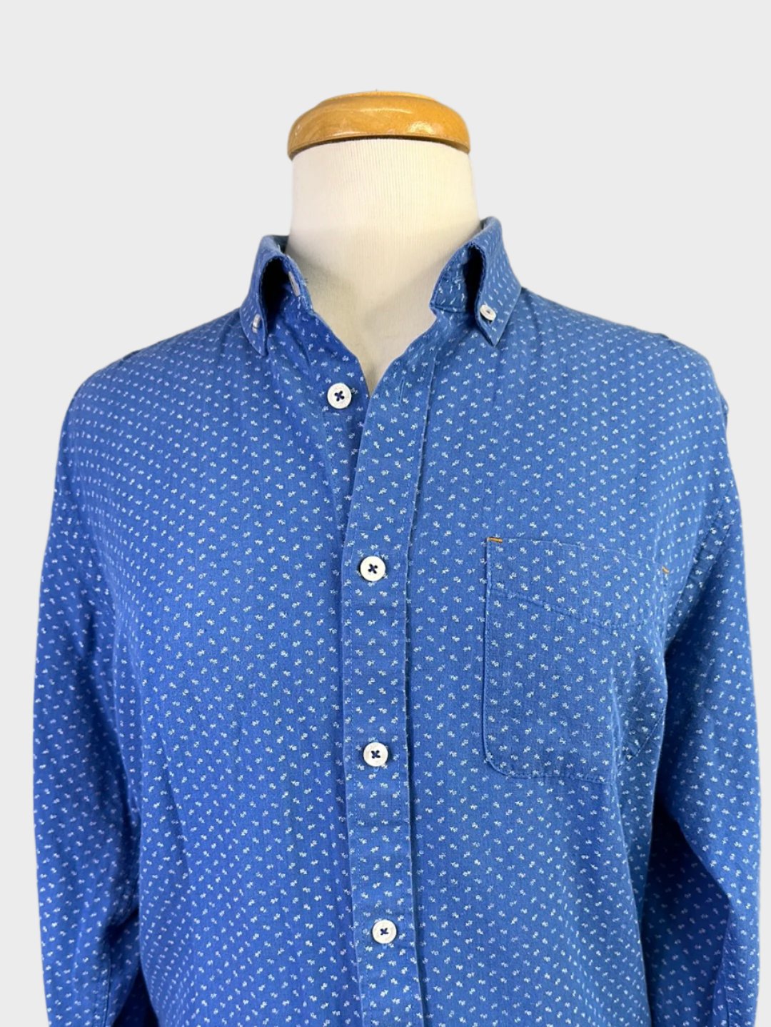 Oxford | shirt | size 12 | long sleeve | cotton linen blend