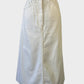 Cos A-line denim skirt in pure white cotton with five pocket styling, and back slit for office or smart casual wear.