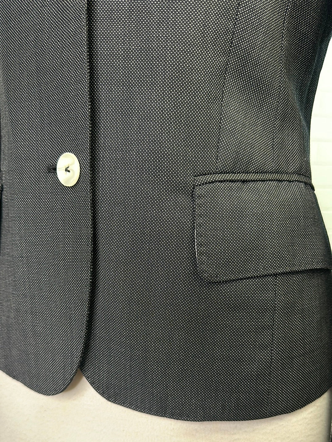 Herringbone | jacket | size 6 | single breasted | 100% wool