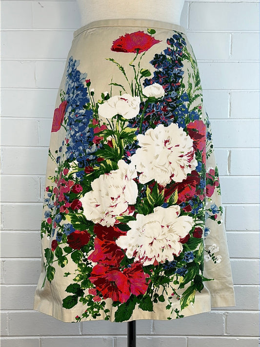 Laura Ashley | UK | skirt | size 12 | knee length | 100% cotton