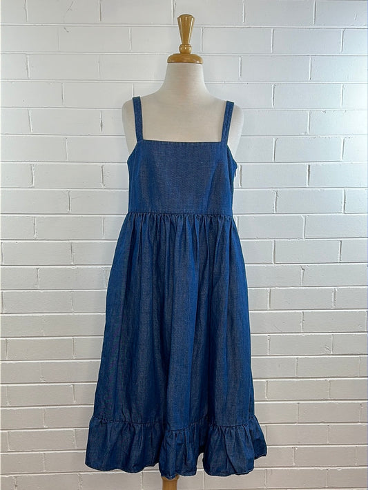 Co - Francois Girbaud | dress | size 12 | midi length | cotton linen blend