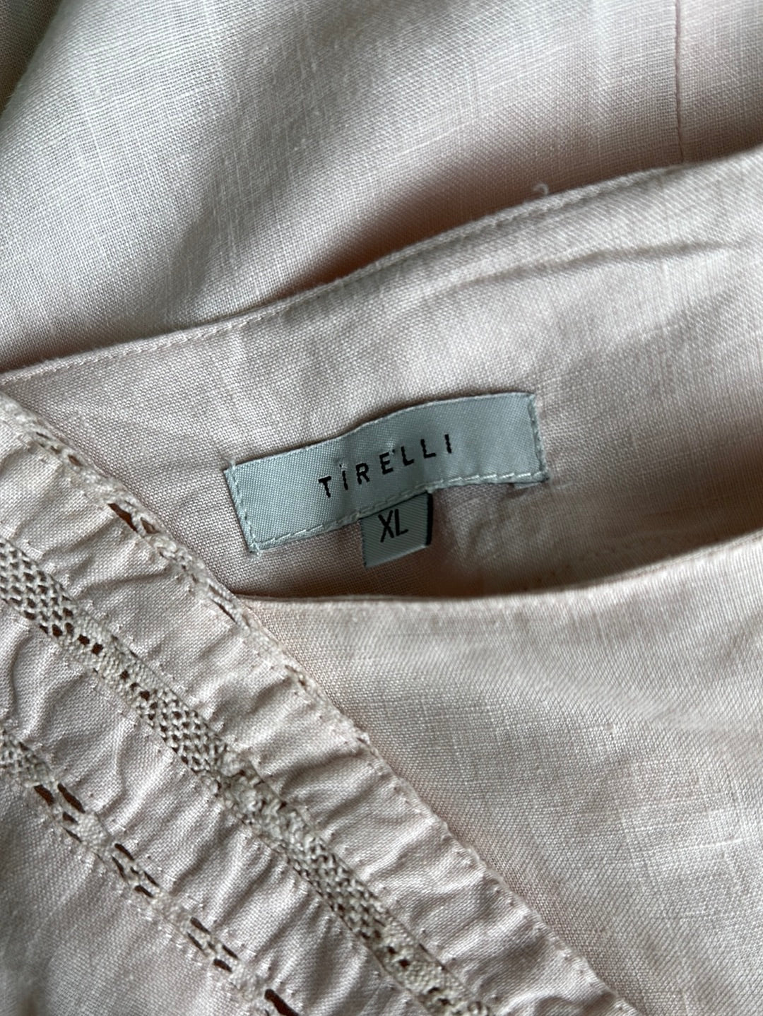 TIRELLI | top | size 16 | short  sleeve | 100% linen