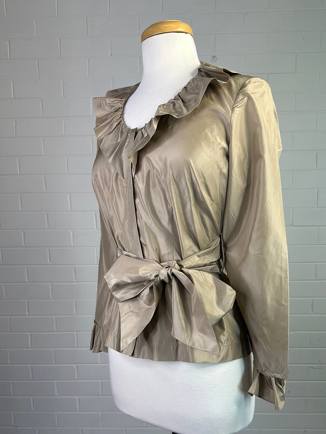 Jane Lamerton | shirt | size 8 | long sleeve | 100% silk