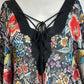 Roberto Cavalli | Italy | top | size 12 | three quarter sleeve | 100% silk | made in Italy