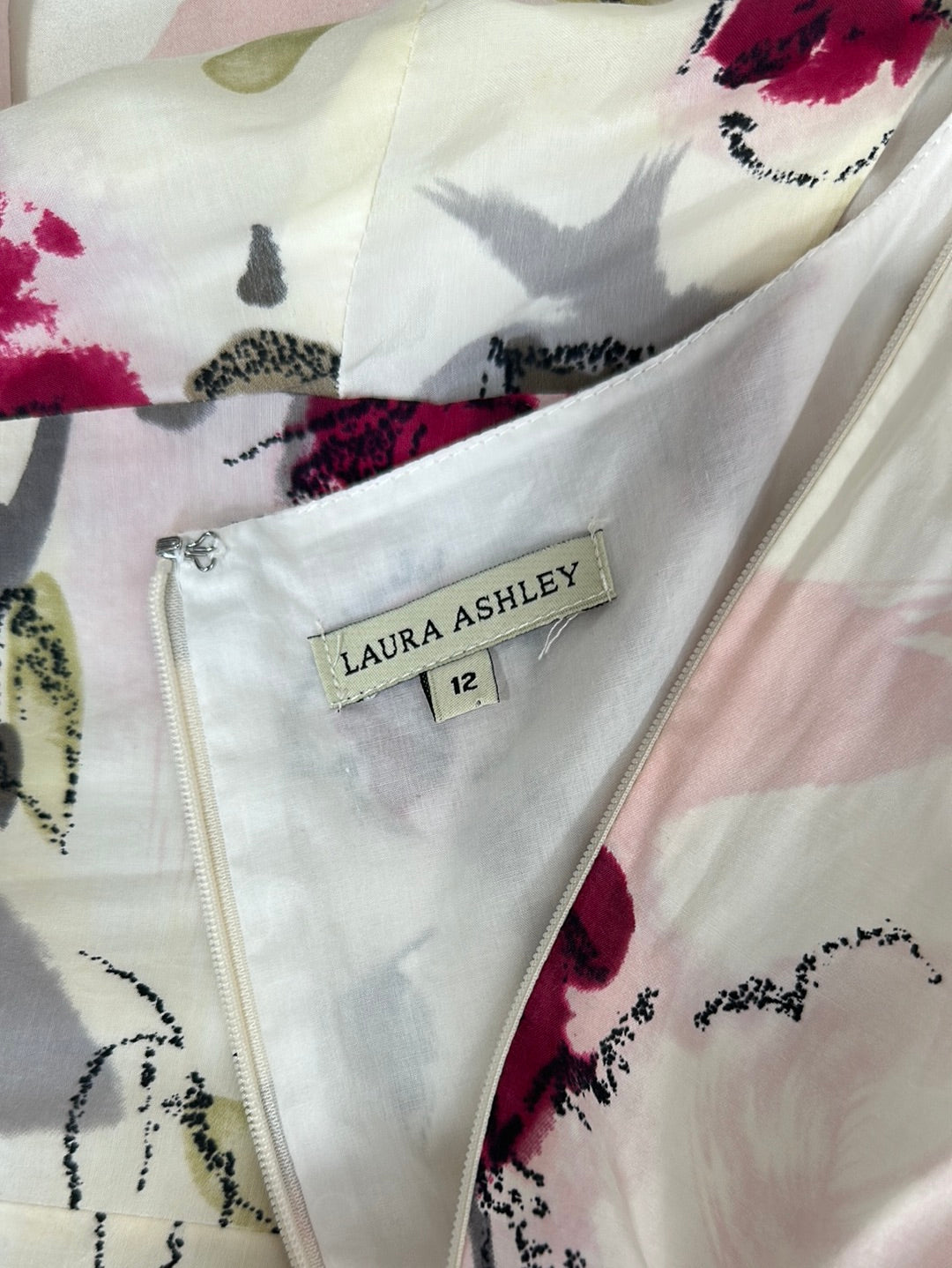 Laura Ashley | UK | dress | size 12 | knee length | cotton silk blend