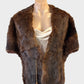No label | vintage 30's | fur stole | one size | tie front