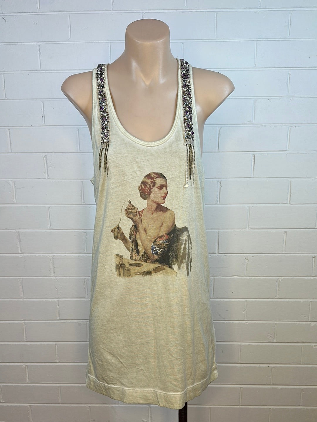 Simona Barbieri | Capri | top | size 12 | sleeveless | 100% cotton