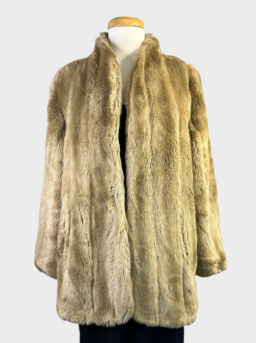 Otex of Melbourne | vintage 60's | faux fur coat | size 12 | single breasted