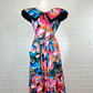 Jaeger | London | vintage 80's | dress | size 10 | midi length | 100% cotton