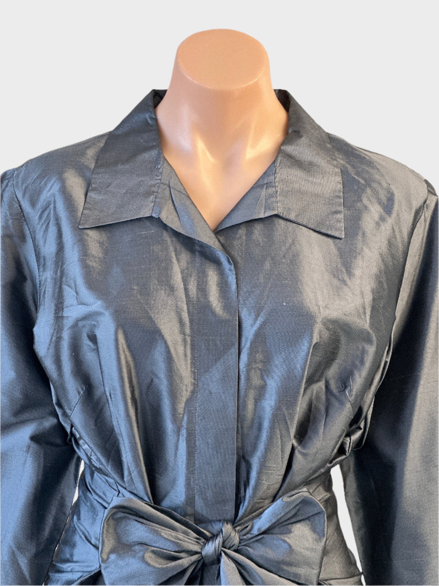 daronne naturelle | vintage 90's | shirt | size 16 | three quarter sleeve | 100% silk