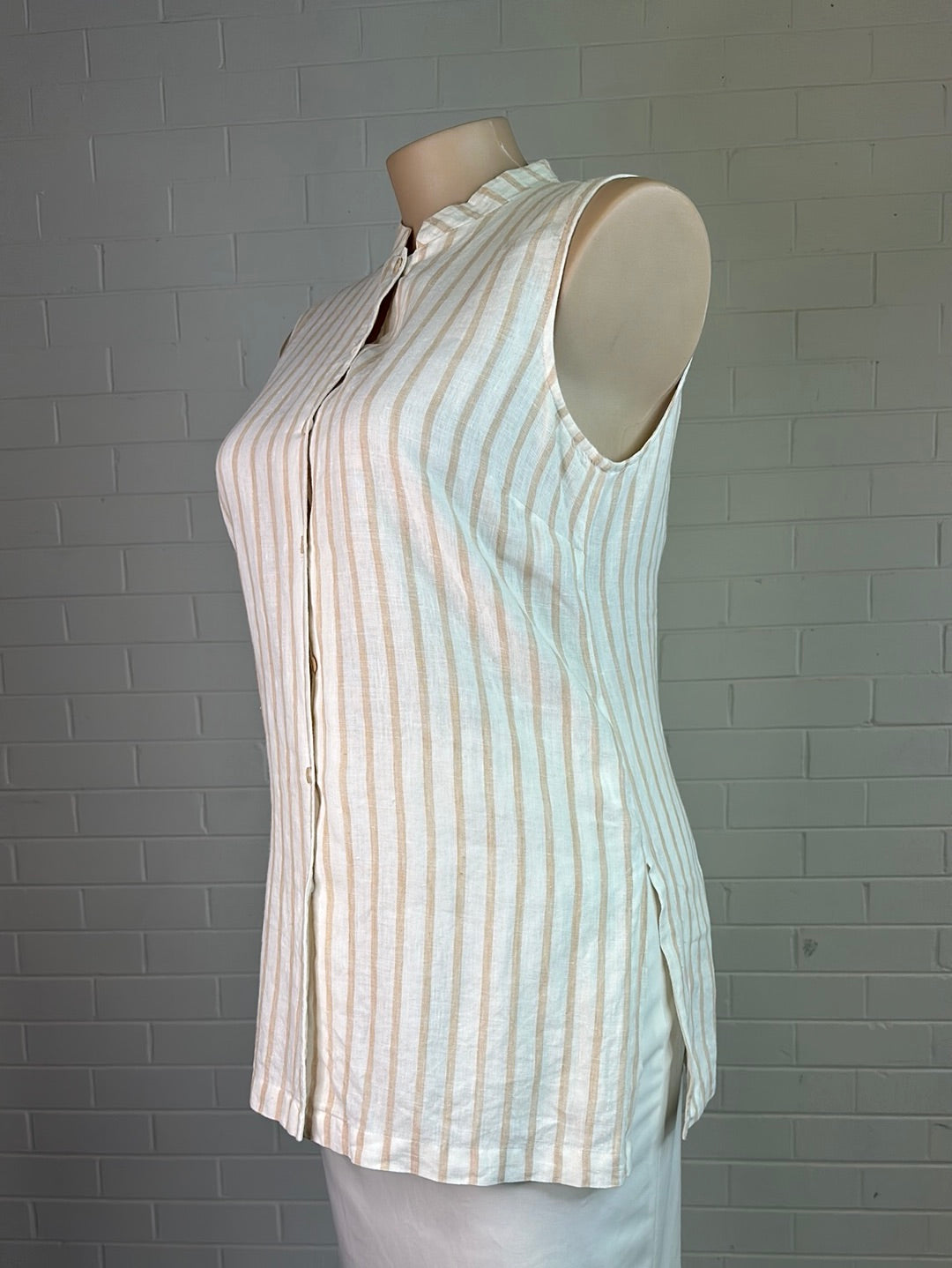 Resort Report | shirt | size 14 | sleeveless | 100% linen