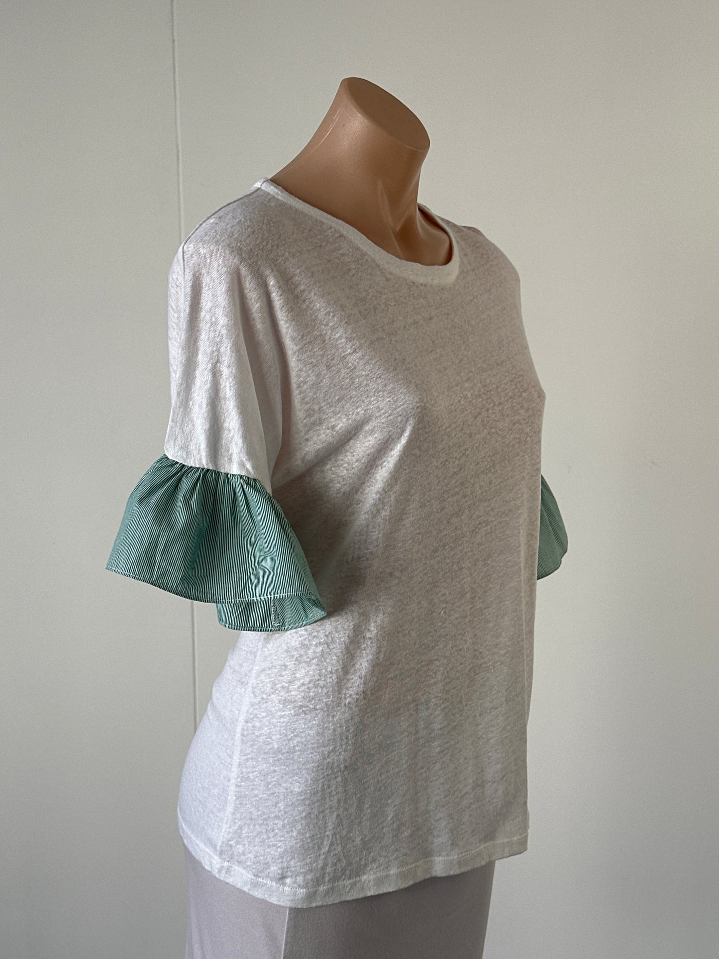 Seed | top | size 8 | elbow length sleeve | 100% linen