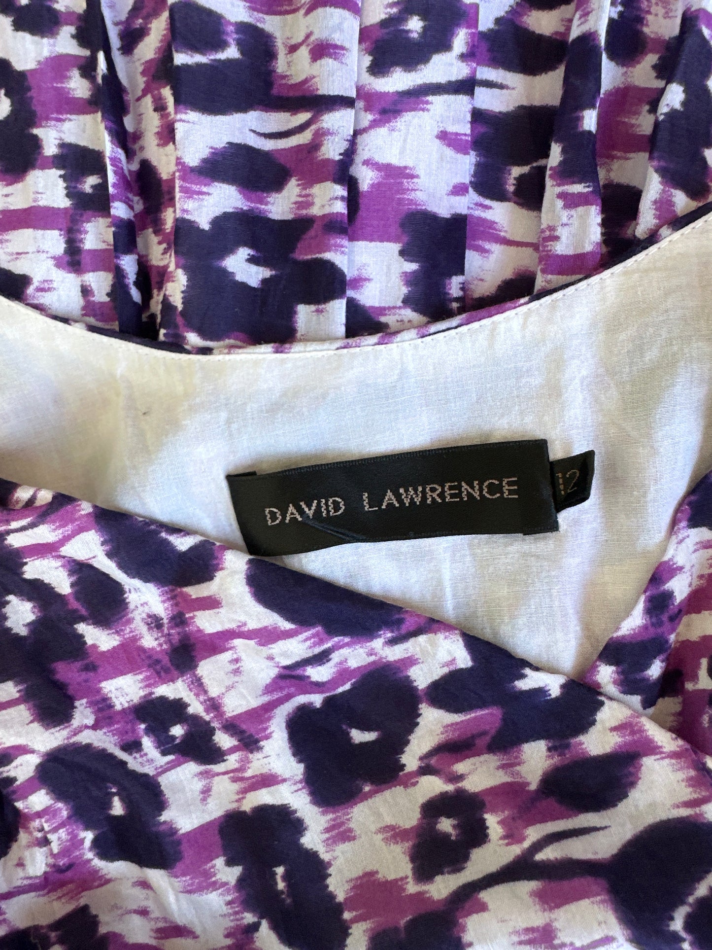 David Lawrence | dress | size 12 | knee length | cotton silk blend