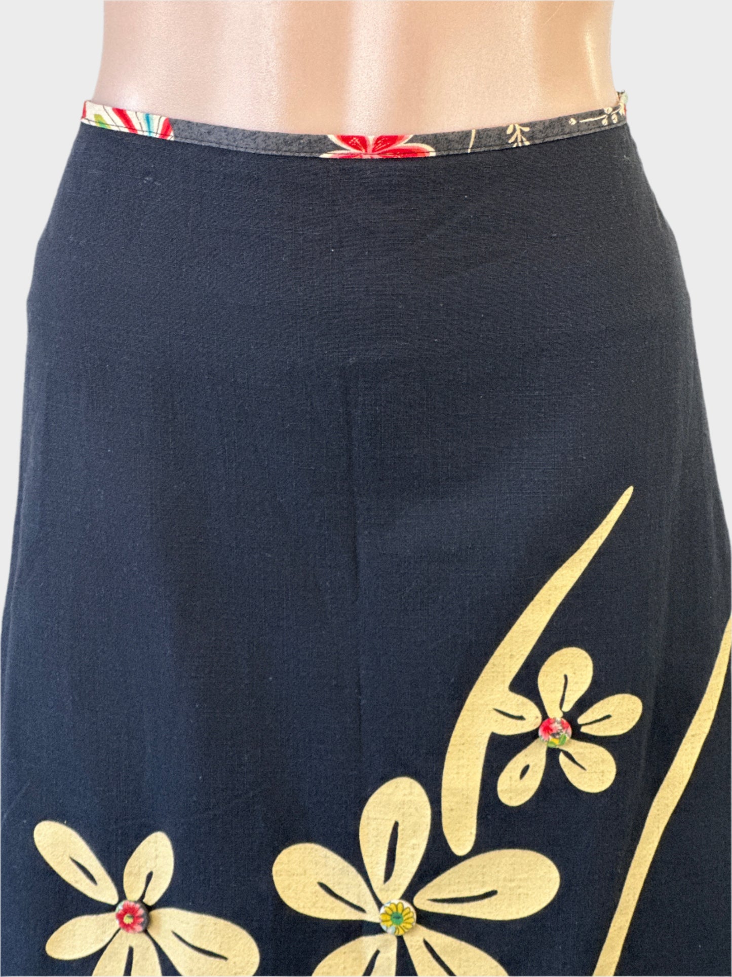 MAIOCCHI | vintage 90's | skirt | size 10 | knee length | 100% cotton