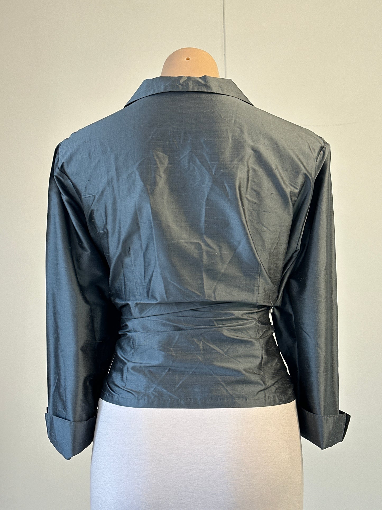 daronne naturelle | vintage 90's | shirt | size 16 | three quarter sleeve | 100% silk