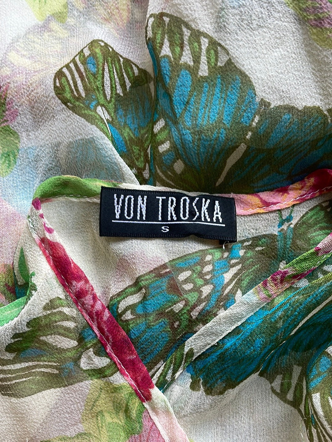 Von Troska | dress | size 10 | knee length | 100% silk | made in Australia 🇦🇺