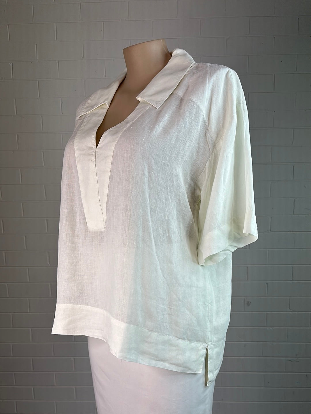 Country Road | shirt | size 14 | elbow length sleeve | 100% organic linen