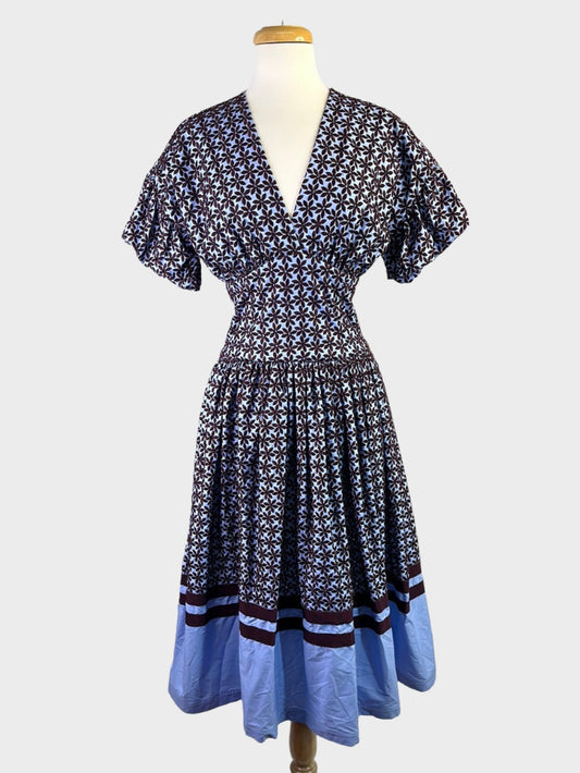 SILVIA TCHERASSI | Miami | dress | size 8 | maxi length | 100% cotton | made in Columbia