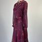 No label | vintage 70's | dress | size 10 | midi length