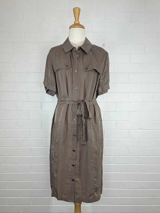 Fletcher Jones | dress | size 14 | midi length | 100% cupro