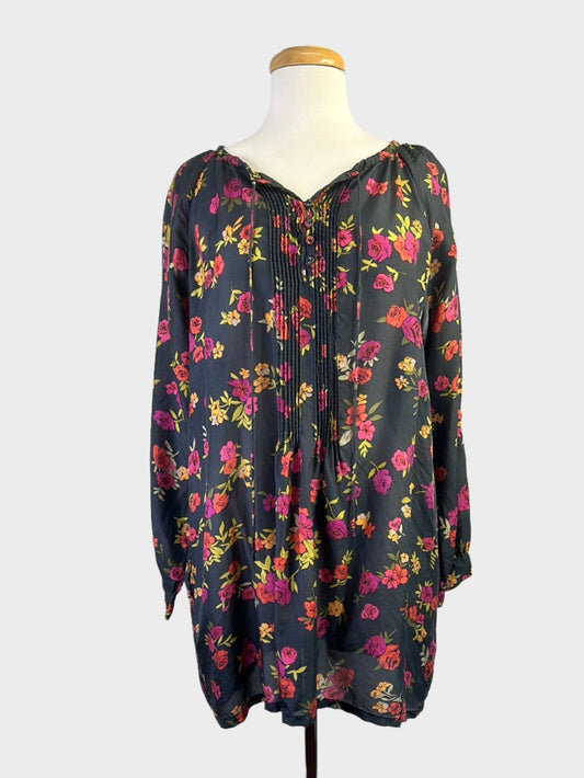 Johnny Was | Los Angeles | dress | size 14 | knee length | 100% silk | made in the USA