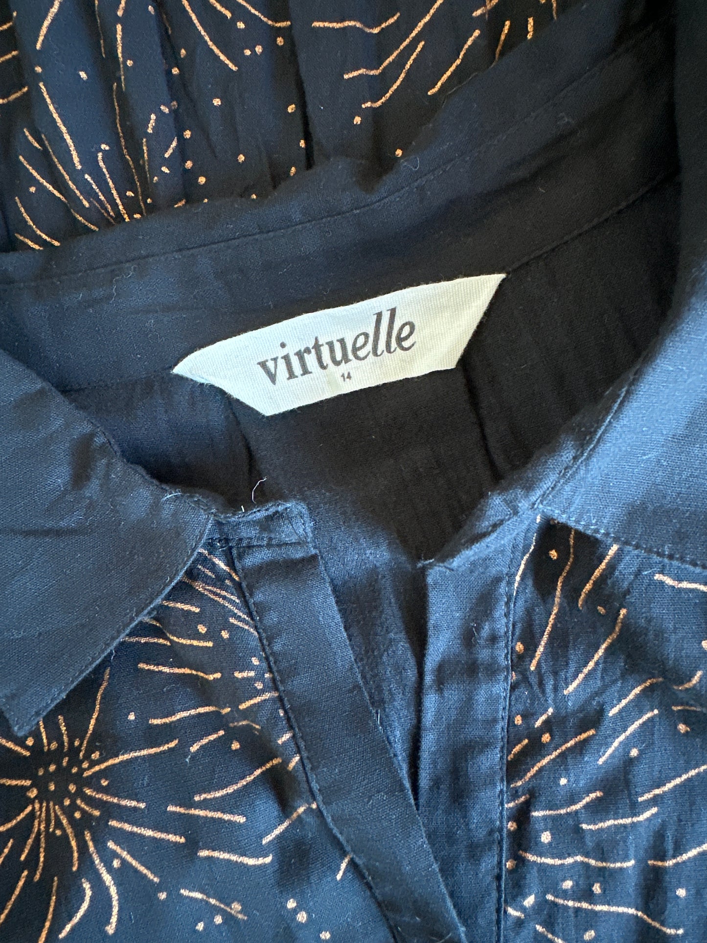 Virtuelle | dress | size 14 |maxi length | 100% cotton