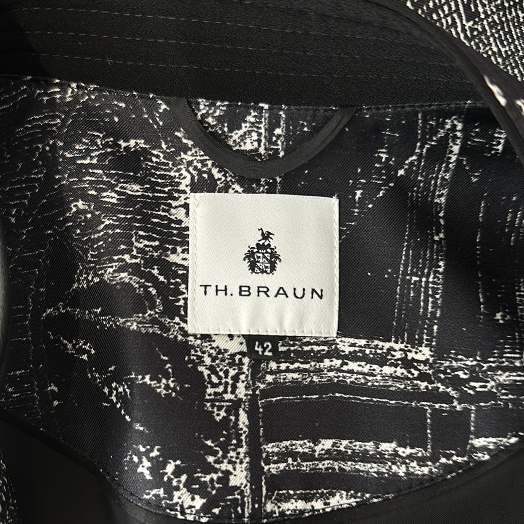 TH.BRAUN | vintage 80's | Germany | jacket | size 12 | single breasted | 100% silk