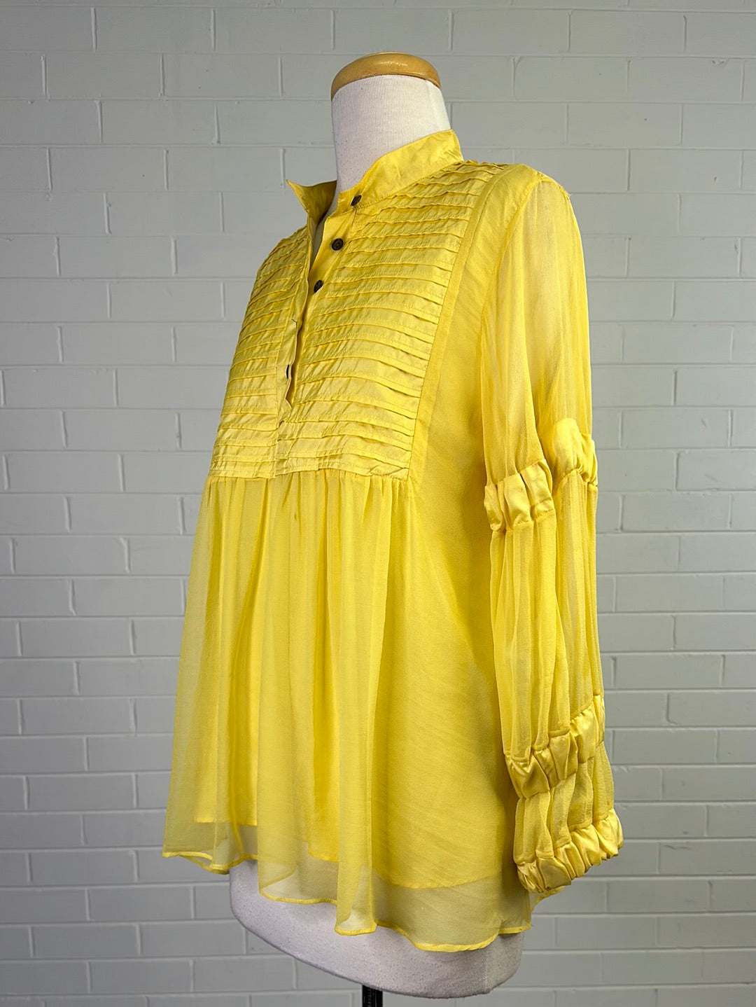 Kirrily Johnston | vintage 90's | top | size 12 | long sleeve | 100% silk | made in Australia