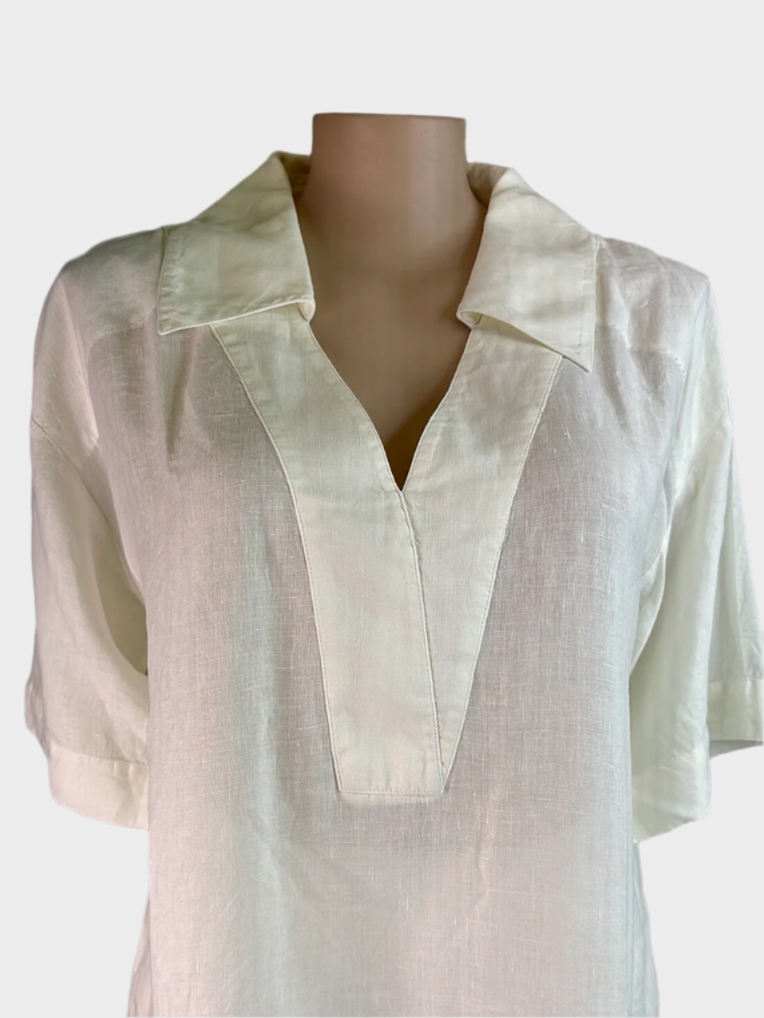 Country Road | shirt | size 14 | elbow length sleeve | 100% organic linen