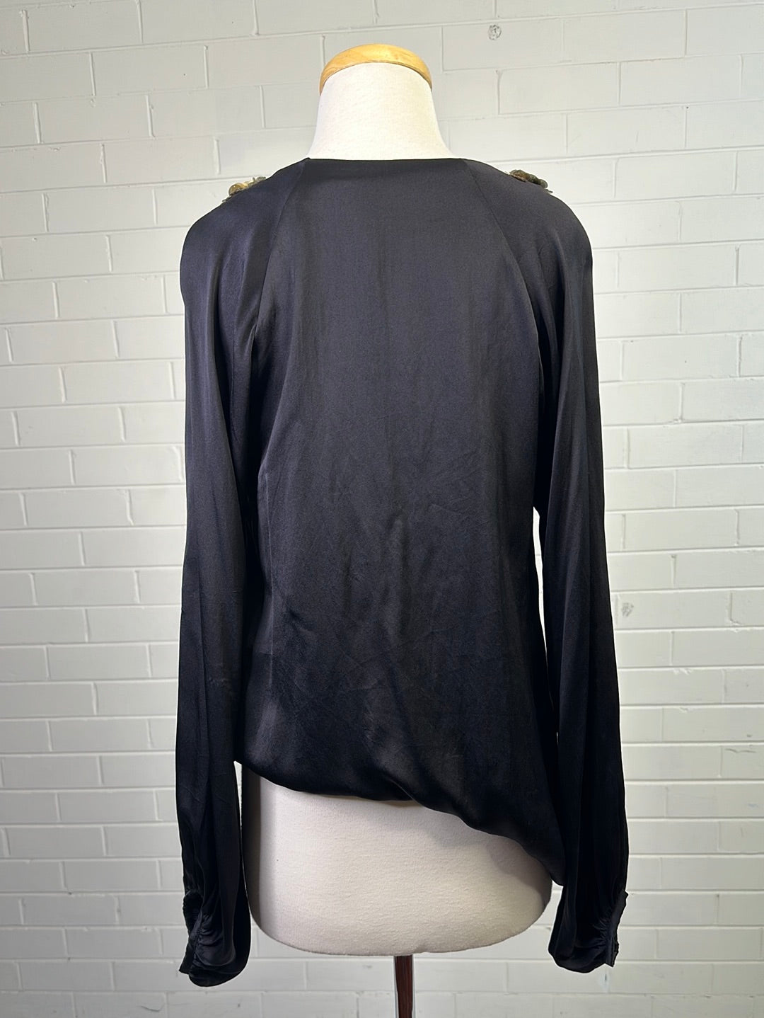 Nolita | Italy | top | size 12 | long sleeve | 100% silk