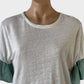 Seed | top | size 8 | elbow length sleeve | 100% linen